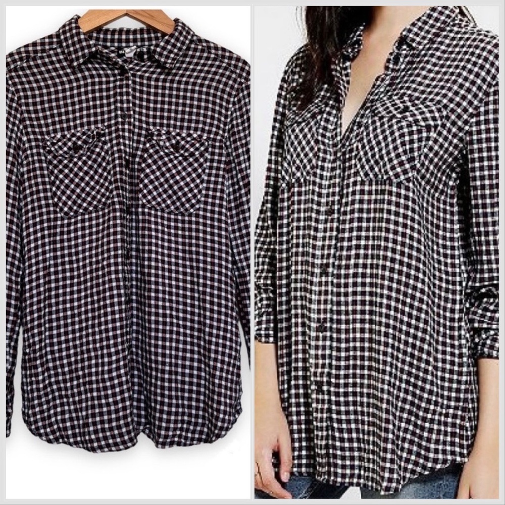 BDG Urban Outfitters Plaid Flannel‎ Shirt Size Small Western Equestrian Grunge